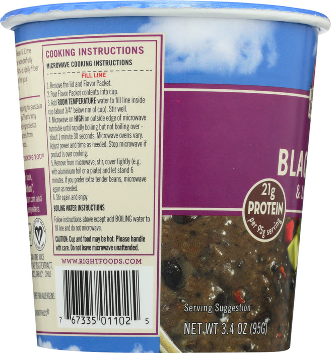 DR MCDOUGALLS: Big Cup Vegan Soup Black Bean and Lime, 3.4 oz