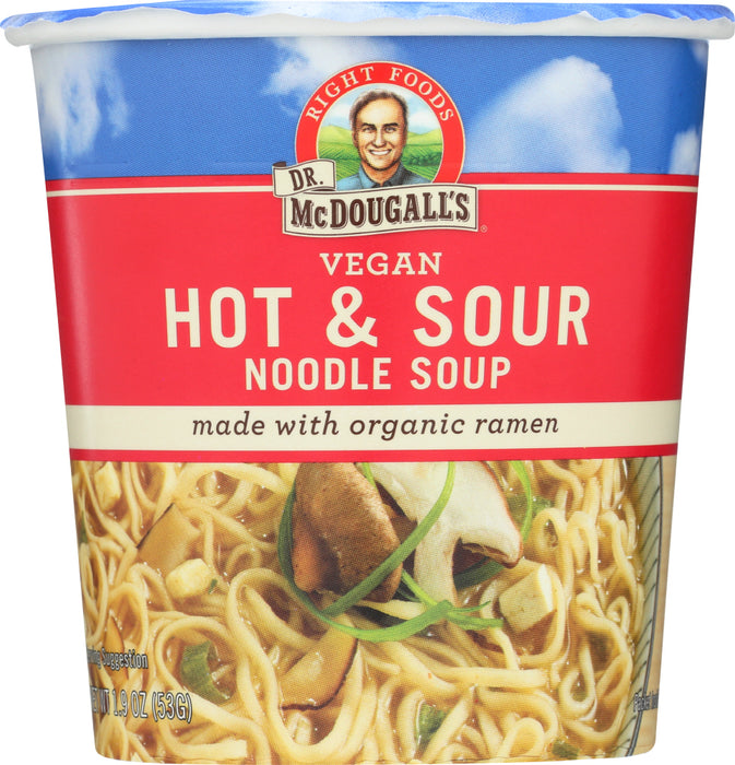 We make our delicious vegan Hot &amp; Sour soup with organic ramen noodles and warming savory spices. Eating healthy foods should mean eating great-tasting foods. We were inspired to make a heart-healthy soup that had the same flavor as our neighborhood takeout spot without the added oil and calories.