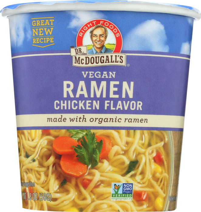 This delicious vegan chicken flavor ramen soup is one of our very favorites. Nothing is more wonderful than sitting down to a bowl of hot ramen soup, and we're proud to offer one made with Organic Ramen and vegan ingredients. Our delicious, Japanese-inspired soup is delicious, convenient, and always there when you need it. It's Goodness On-The-Go! Here's what makes this noodle cup so amazing.