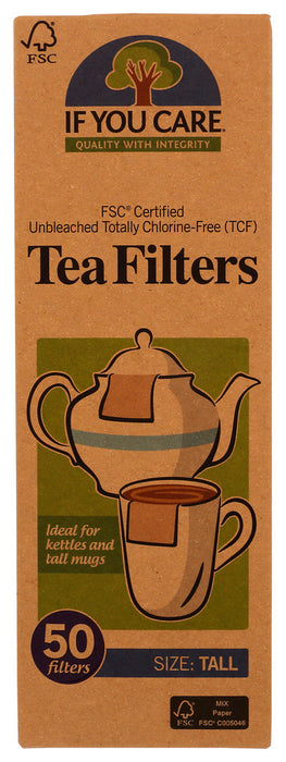 IF YOU CARE: Tea Filter Unbleach Tall, 50 pc