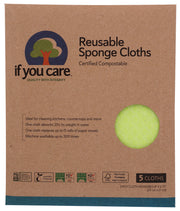 IF YOU CARE: Natural Sponge Cloths, 5 pc