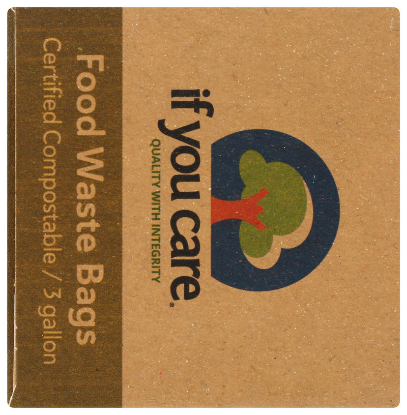 IF YOU CARE: 3 Gallon Compostable Food Waste Bags, 30 bg