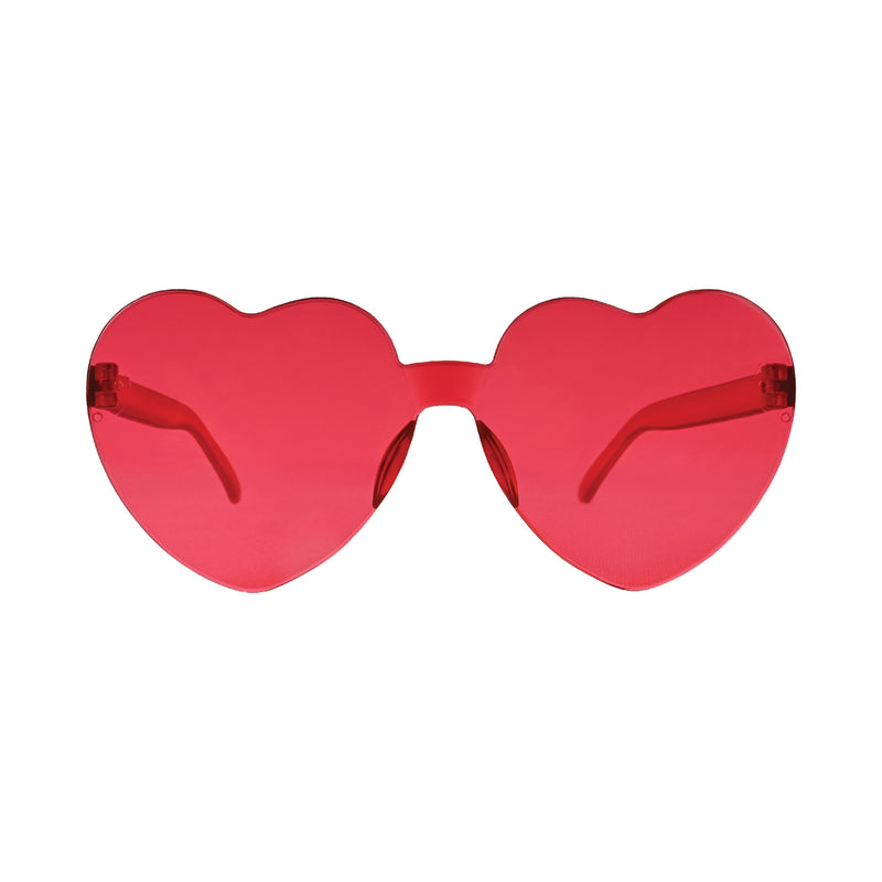 Heart Glasses – (1/Card) by Beistle for Valentines Novelty Glasses