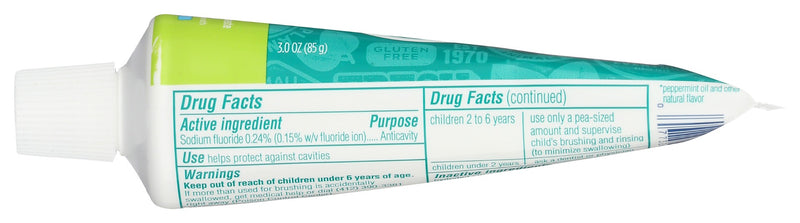 TOMS OF MAINE: Travel Natural Toothpaste Fresh Mint, 3 oz