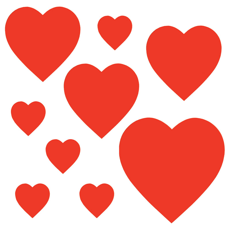 Pkgd Printed Heart Cutouts – Asstd – (9/Pkg)