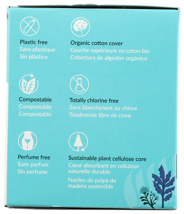 NATRACARE: Organic and Natural Ultra Pads Regular with Wings Cotton Cover, 14 Pads