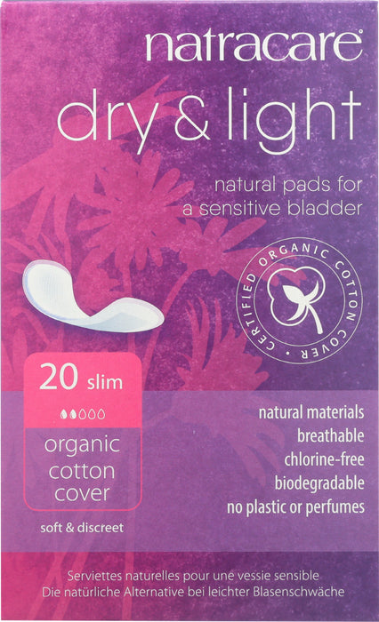 NATRACARE: Pads Incontinence Dry & Light, 20 pc