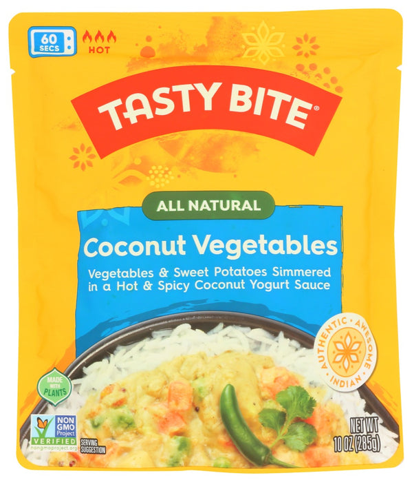 This is the perfect meal for heat seekers! This spicy dish is chocked full of flavor and slow-simmered to perfection with hearty vegetables like carrots, onions and sweet potatoes in a creamy coconut milk sauce. This dish is great by itself or served over a bed of Tasty Bite Rice.