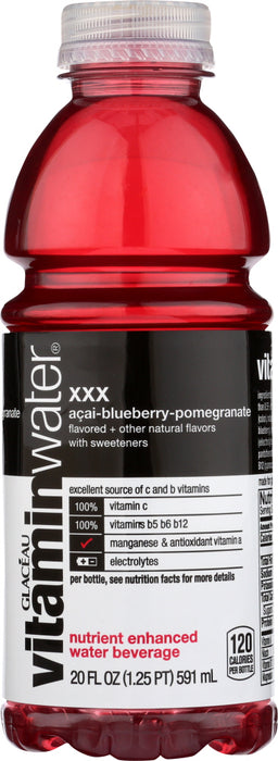 VITAMIN WATER: XXX Acai Blueberry Pomegranate Water, 20 fo