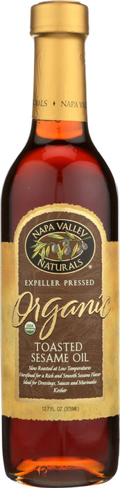 NAPA VALLEY NATURALS: Toasted Sesame Oil Unrefined, 12.7 oz