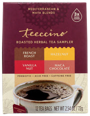 TEECCINO: Roasted Herbal Tea Sampler, 12 bg
