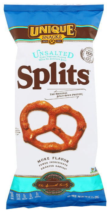 UNIQUE: Unsalted Splits Pretzel, 11 oz