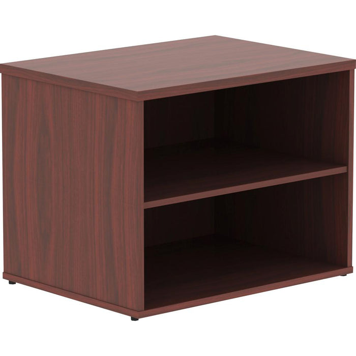 Lorell Relevance Series Storage Cabinet Credenza w/No Doors - 29.5" x 22"23.1" - 2 Shelve(s) - Finish: Mahogany, Laminate