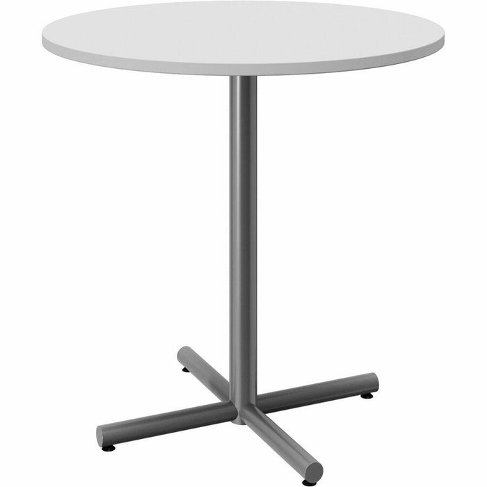Lorell Hospitality Collection Tabletop - High Pressure Laminate (HPL) Round, White Top x 42" Table Top Diameter - Assembly Required - Thermofused Laminate (TFL), Particleboard Top Material - 1 Each