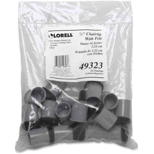 Lorell Replacement Chair Tips - Gray - 16 / Bag