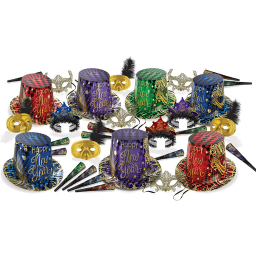 Midnight Masquerade Asst for 50 by Beistle for New Years 50 Person Assortments