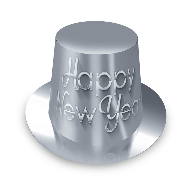 Silver New Year Hi-Hat by Beistle for New Years Foil