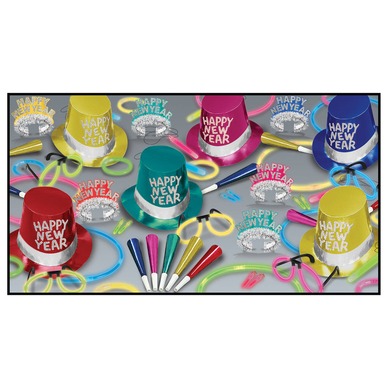 Multi-Color Glow Asst for 50 by Beistle for New Years 50 Person Assortments