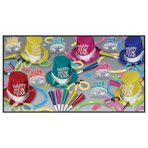 Multi-Color Glow Asst for 50 by Beistle for New Years 50 Person Assortments