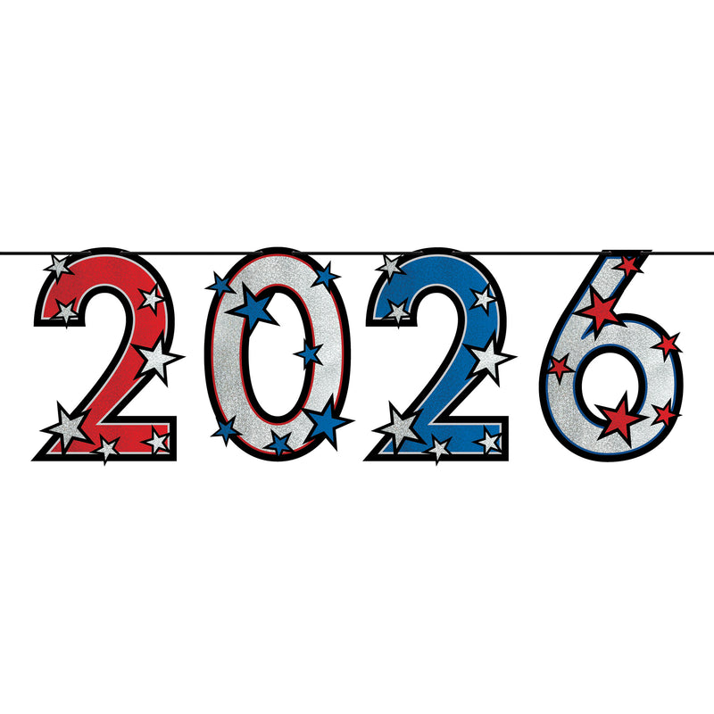 "2026" Streamer – 15" x 5' – (1/Pkg)