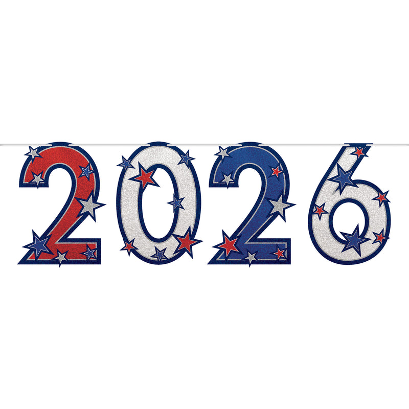 "2026" Streamer – 15" x 5' – (1/Pkg)
