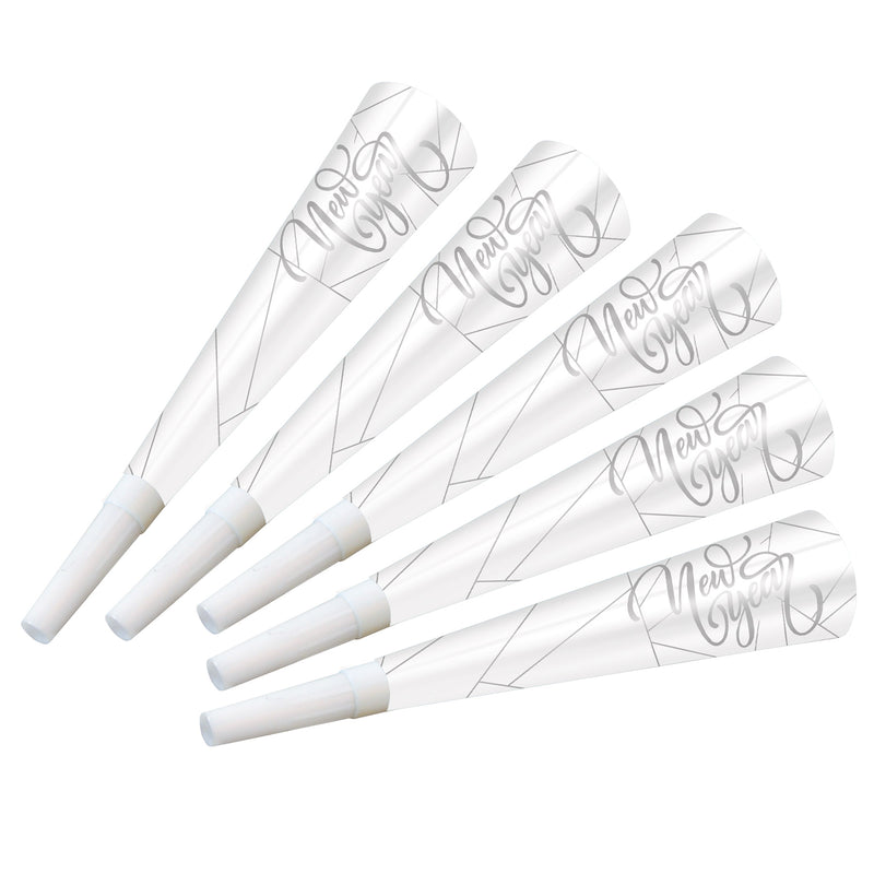 White New Year Silver Horns – 9"