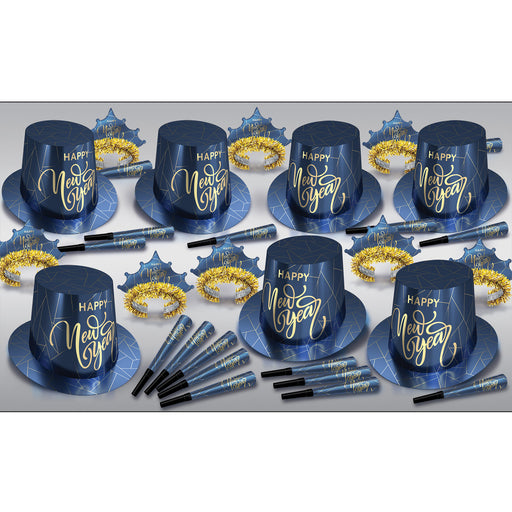 Midnight Blue New Year Asst for 50 by Beistle for New Years 50 Person Assortments