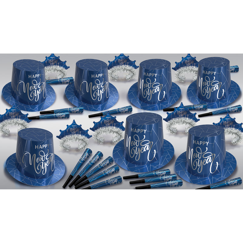 Midnight Blue New Year Asst for 50 by Beistle for New Years 50 Person Assortments