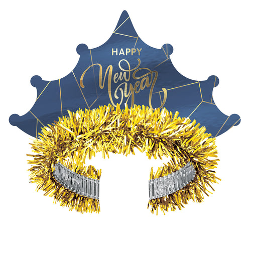 Midnight Blue New Year Tiara by Beistle for New Years Fringed