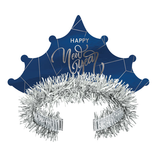 Midnight Blue New Year Tiara by Beistle for New Years Fringed