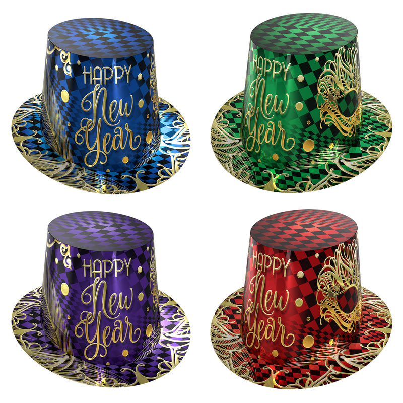 Midnight Masquerade Hi-Hats by Beistle for New Years Foil