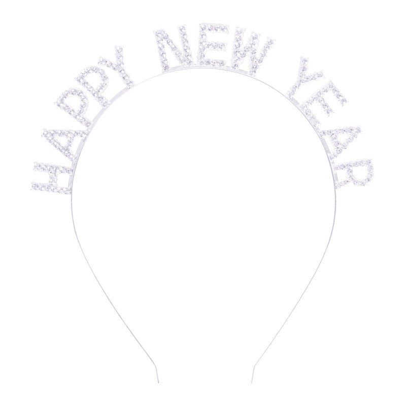 Rhinestone Happy New Year Headband – (1/Pkg)