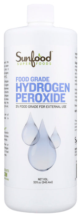 SUNFOOD SUPERFOODS: Hydrogine Peroxide 3 Perc, 32 FO