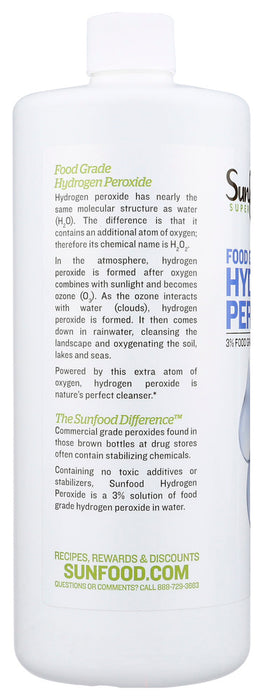 SUNFOOD SUPERFOODS: Hydrogine Peroxide 3 Perc, 32 FO