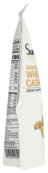 SUNFOOD SUPERFOODS: Cashews Organic, 8 oz