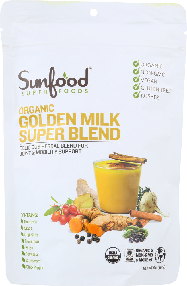 SUNFOOD SUPERFOODS: Golden Milk Super Blend, 6 oz