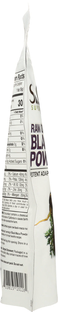 SUNFOOD SUPERFOODS: Maca Black Pwdr Org, 4 oz