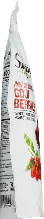 SUNFOOD SUPERFOODS: Organic Goji Berries, 8 oz