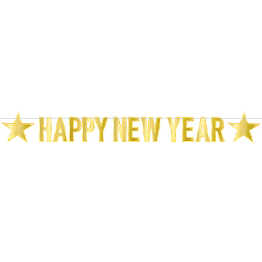 Foil Happy New Year Streamer – 8½" x 7' – (1/Pkg) by Beistle for New Years Streamers