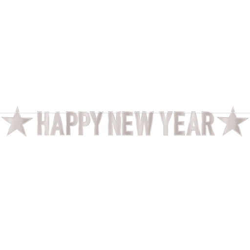 Foil Happy New Year Streamer – 8½" x 7' – (1/Pkg) by Beistle for New Years Streamers