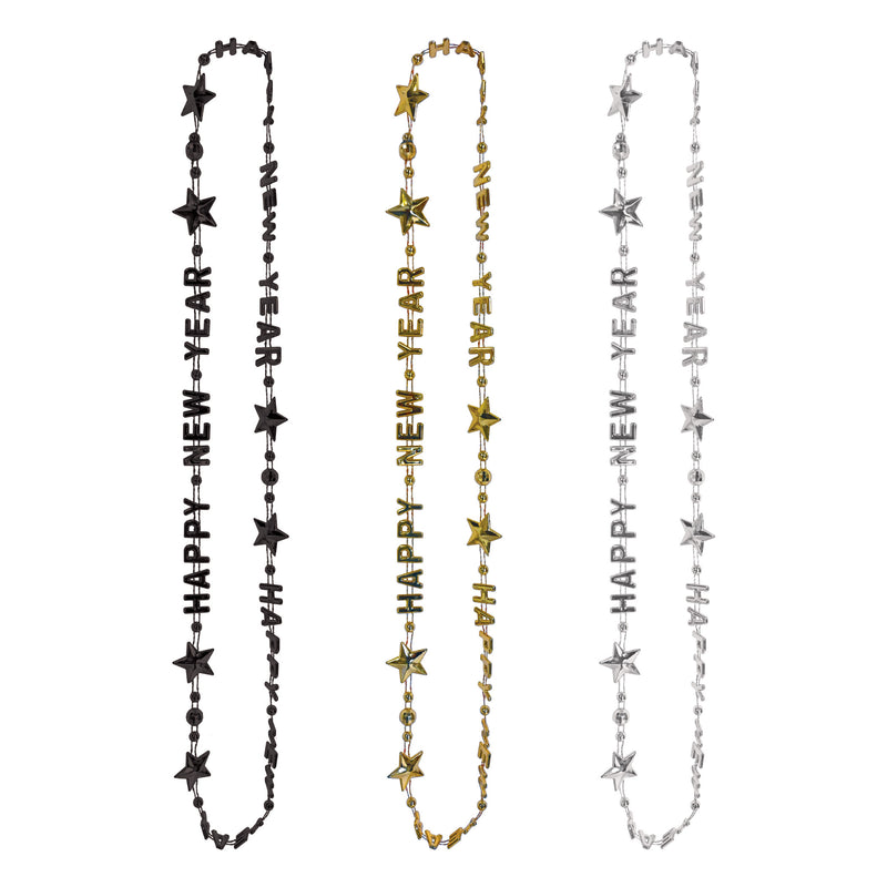 Happy New Year Beads-Of-Expression – 36" – (3/Card)