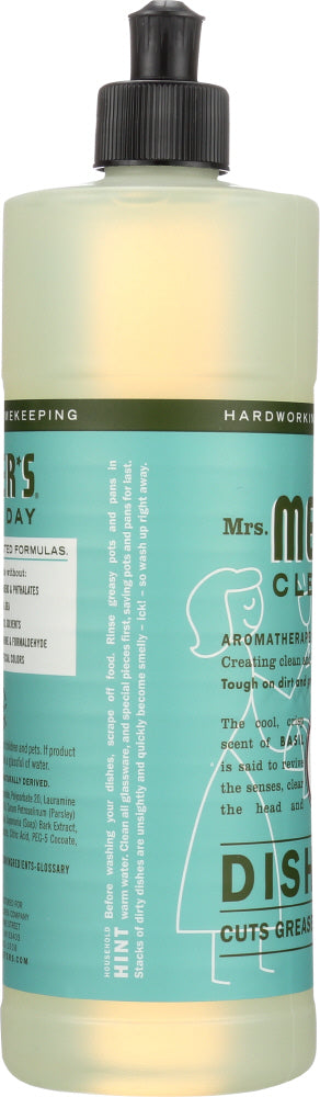 MRS MEYERS: Basil Dish Soap, 16 oz