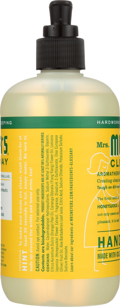 MRS. MEYER'S: Clean Day Liquid Hand Soap Honeysuckle Scent, 12.5 oz