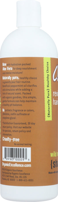 ORGANIC EXCELLENCE: Revitalizing Hair Therapy Wild Mint Shampoo, 16 oz