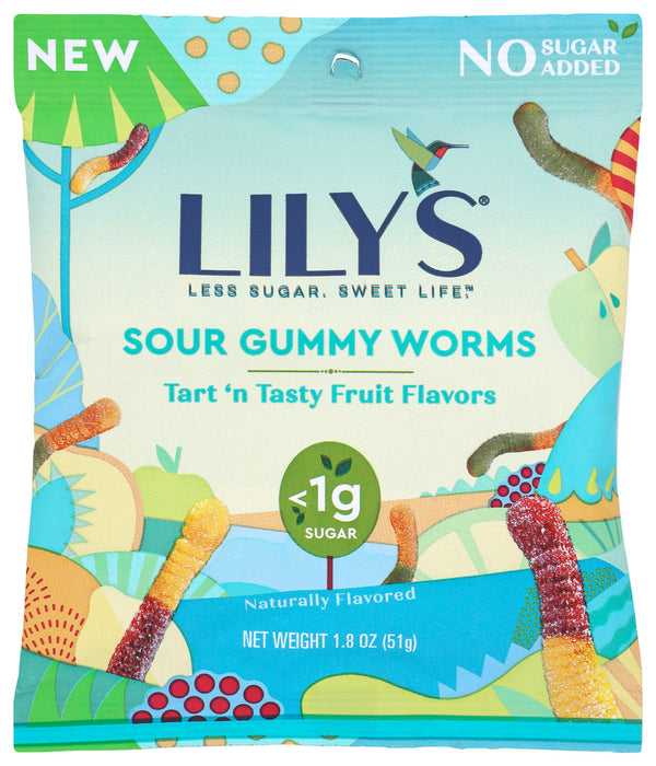 LILYS SWEETS: Sour Gummy Worms, 1.8 oz