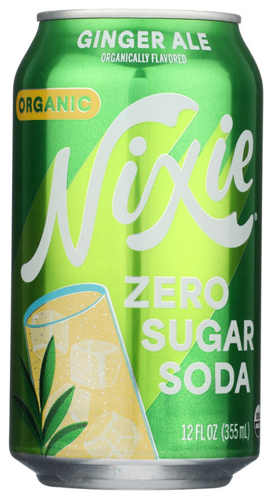 NIXIE: Organic Zero Sugar Soda Ginger Ale, 12 fo