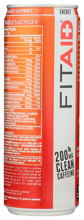 LIFEAID BEVERAGE: Fitaid Energy Mango, 12 fo