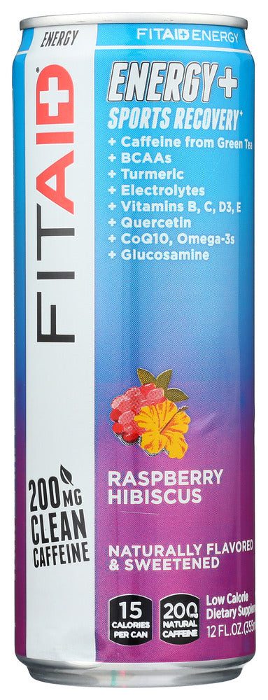 LIFEAID BEVERAGE: Fitaid Energy Raspberry Hibiscus, 12 fo