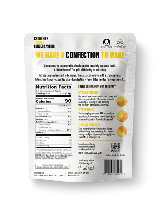 SOW GOOD: Peach Perfect Freeze Dried Candy, 1.9 oz