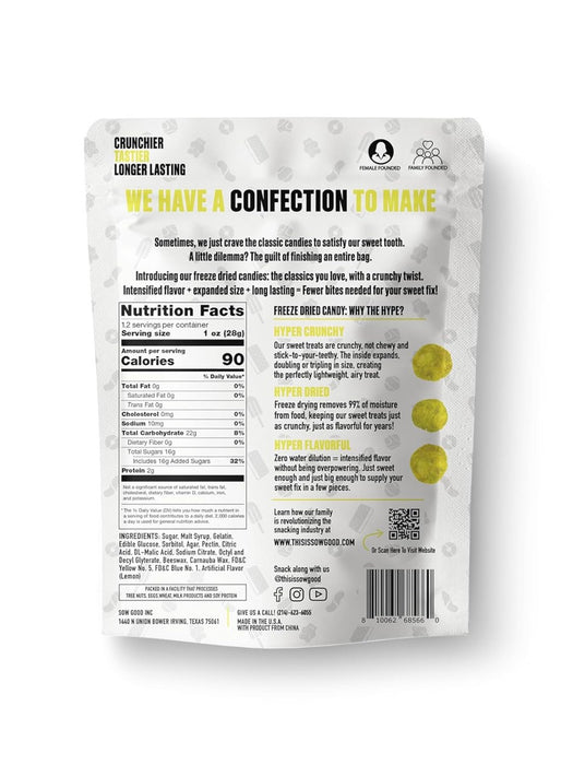 SOW GOOD: Lemon Puffs Freeze Dried Candy, 1.2 oz